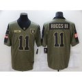 Oakland Raiders #11 Henry Ruggs III Nike Olive 2021 Salute To Service Limited Player Jersey