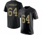 New England Patriots #64 Hjalte Froholdt Black Camo Salute to Service T-Shirt