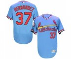 St. Louis Cardinals #37 Keith Hernandez Light Blue Flexbase Authentic Collection Cooperstown Baseball Jersey