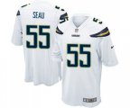 Los Angeles Chargers #55 Junior Seau Game White Football Jersey