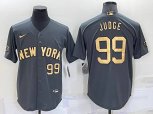 New York Yankees #99 Aaron Judge Number Grey 2022 All Star Stitched Cool Base Nike Jersey