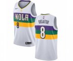 New Orleans Pelicans #8 Jahlil Okafor Authentic White NBA Jersey - City Edition