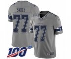 Dallas Cowboys #77 Tyron Smith Limited Gray Inverted Legend 100th Season Football Jersey