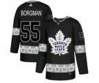 Toronto Maple Leafs #55 Andreas Borgman Authentic Black Team Logo Fashion NHL Jersey