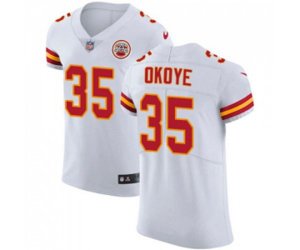 Kansas City Chiefs #35 Christian Okoye White Vapor Untouchable Elite Player Football Jersey