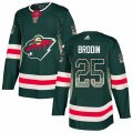 Minnesota Wild #25 Jonas Brodin Authentic Green Drift Fashion NHL Jersey