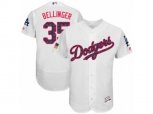 Los Angeles Dodgers #35 Cody Bellinger Authentic Grey Stars & Stripes Authentic Collection Flex Base MLB Jersey
