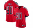 Tennessee Titans #90 DaQuan Jones Limited Red Inverted Legend Football Jersey