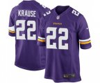 Minnesota Vikings #22 Paul Krause Game Purple Team Color Football Jersey