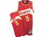 Atlanta Hawks #5 Josh Smith Swingman Red Throwback Basketball Jersey