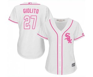 Women\'s Chicago White Sox #27 Lucas Giolito Replica White Fashion Cool Base Baseball Jersey