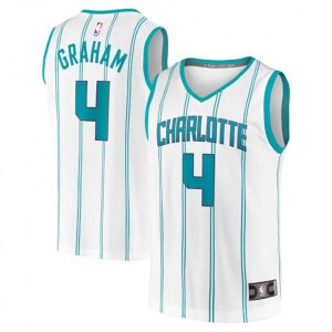 Charlotte Hornets #4 Devonte\' Graham Fanatics Branded White 2020-21 Fast Break Replica Jersey