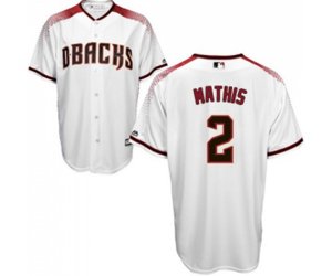 Arizona Diamondbacks #2 Jeff Mathis Replica White Home Cool Base Baseball Jersey