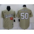 Nike Los Angeles Dodgers #50 Mookie Betts Camo Stripes Authentic Jersey