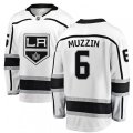Los Angeles Kings #6 Jake Muzzin Authentic White Away Fanatics Branded Breakaway NHL Jersey
