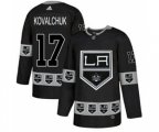 Los Angeles Kings #17 Ilya Kovalchuk Black Team Logo Fashion Stitched Hockey Jersey