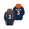 Denver Broncos #3 Russell Wilson Navy Pullover Hoodie