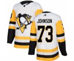 Adidas Pittsburgh Penguins #73 Jack Johnson Authentic White Away NHL Jersey