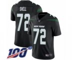 New York Jets #72 Brandon Shell Black Alternate Vapor Untouchable Limited Player 100th Season Football Jersey