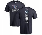 Tennessee Titans #58 Harold Landry Navy Blue Backer T-Shirt