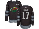 Minnesota Wild #17 Marcus Foligno Black 1917-2017 100th Anniversary Stitched NHL Jersey