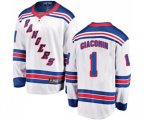 New York Rangers #1 Eddie Giacomin Fanatics Branded White Away Breakaway NHL Jersey