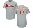 Philadelphia Phillies #12 Will Middlebrooks Grey Road Flex Base Authentic Collection Baseball Jersey
