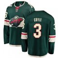 Minnesota Wild #3 Charlie Coyle Authentic Green Home Fanatics Branded Breakaway NHL Jersey