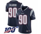New England Patriots #90 Shilique Calhoun Navy Blue Team Color Vapor Untouchable Limited Player 100th Season Football Jersey