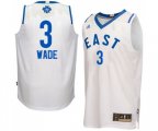 Miami Heat #3 Dwyane Wade Authentic White 2016 All Star Basketball Jersey