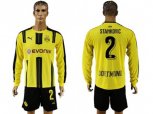 Dortmund #2 Stankovic Home Long Sleeves Soccer Club Jersey