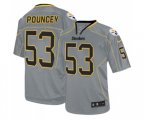 Pittsburgh Steelers #53 Maurkice Pouncey Elite Lights Out Grey Football Jersey