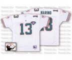 Miami Dolphins #13 Dan Marino White 75TH Anniversary Authentic Throwback Football Jersey