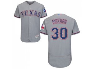 Texas Rangers #30 Nomar Mazara Grey Flexbase Authentic Collection Stitched MLB Jersey