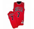 Chicago Bulls #7 Tony Kukoc Authentic Red Throwback Basketball Jersey