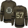 Boston Bruins #57 Tommy Wingels Authentic Green Salute to Service NHL Jersey