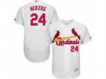 St. Louis Cardinals #24 Whitey Herzog White Flexbase Authentic Collection MLB Jersey
