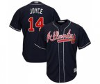 Atlanta Braves #14 Matt Joyce Replica Blue Alternate Road Cool Base Baseball Jersey
