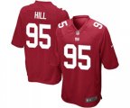 New York Giants #95 B.J. Hill Game Red Alternate Football Jersey