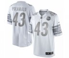 Pittsburgh Steelers #43 Troy Polamalu Limited White Platinum Football Jersey