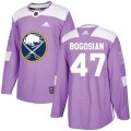 Buffalo Sabres #47 Zach Bogosian Authentic Purple Fights Cancer Practice NHL Jersey