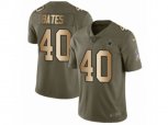 Dallas Cowboys #40 Bill Bates Limited Olive Gold 2017 Salute to Service NFL Jersey