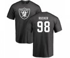 Oakland Raiders #98 Frostee Rucker Ash One Color T-Shirt