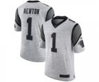 Carolina Panthers #1 Cam Newton Limited Gray Gridiron II Football Jersey