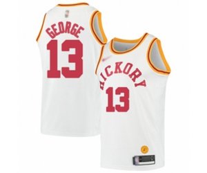 Indiana Pacers #13 Paul George Authentic White Hardwood Classics Basketball Jersey
