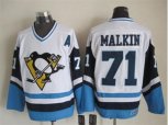 Pittsburgh Penguins #71 Evgeni Malkin Throwback white-blue jerseys