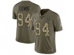 Indianapolis Colts #94 Tyquan Lewis Olive Camo Men Stitched NFL Limited 2017 Salute to Service Jersey