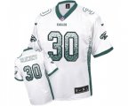 Philadelphia Eagles #30 Corey Clement Limited White Drift Fashion Football Jersey