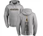 NHL Adidas Pittsburgh Penguins #4 Justin Schultz Ash Backer Pullover Hoodie