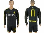 Dortmund #11 Reus Away Long Sleeves Soccer Club Jersey